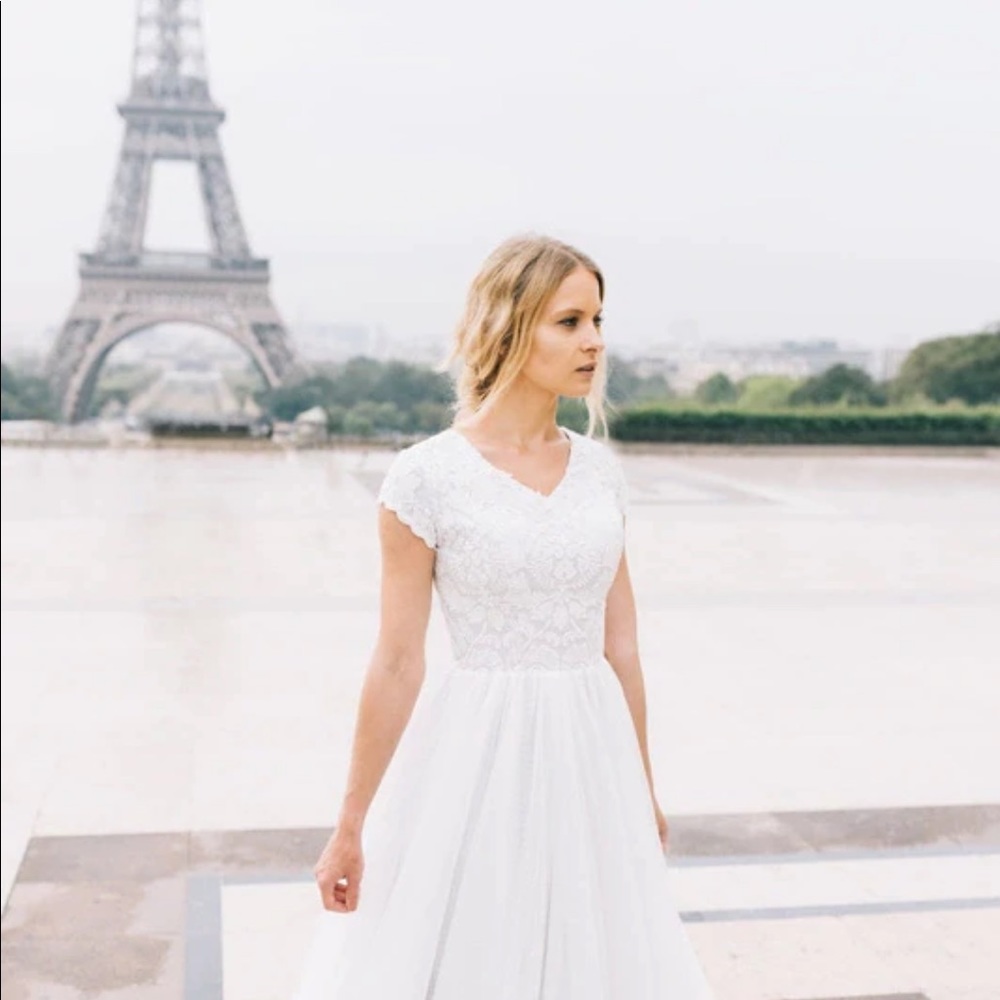 Stunning Custom Made Modest Wedding Dress Lace